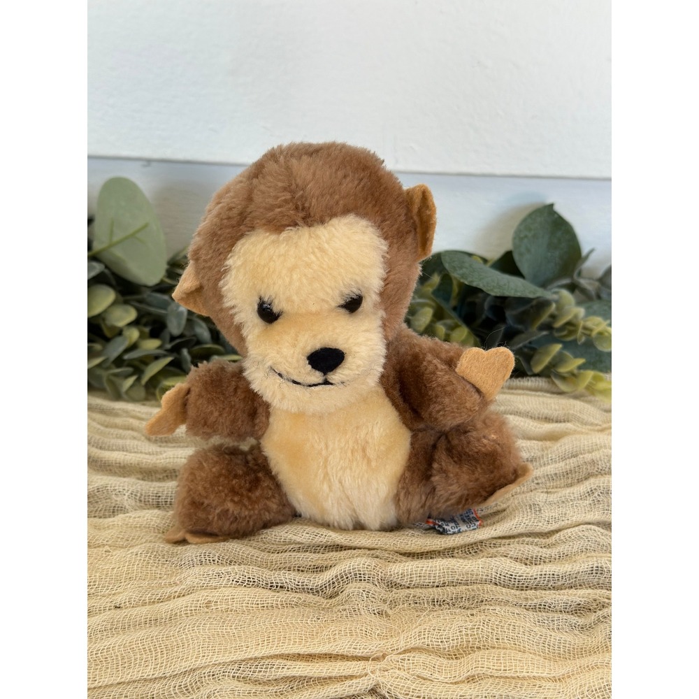 1978‎ R. Dakin plush Monkey small 5" nutshell filled